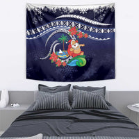 Felis Pusgua Guam Santa Tapestry Merry Christmas with Polynesian Tribal LT9 - Polynesian Pride