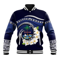 Hafai Adai Guam Guasalis Baseball Jacket Polynesian Tribal Pattern LT9 Unisex Blue - Polynesian Pride