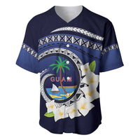 Hafai Adai Guam Guasalis Baseball Jersey Polynesian Tribal Pattern LT9 Blue - Polynesian Pride