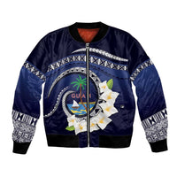 Hafai Adai Guam Guasalis Bomber Jacket Polynesian Tribal Pattern LT9 Unisex Blue - Polynesian Pride