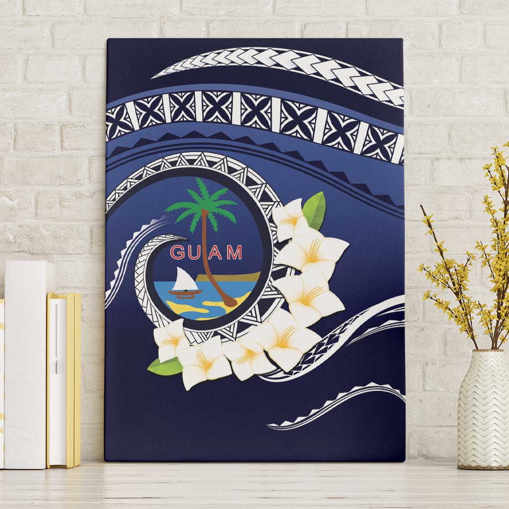 Hafai Adai Guam Guasalis Canvas Wall Art Polynesian Tribal Pattern LT9 Without Frame Blue - Polynesian Pride