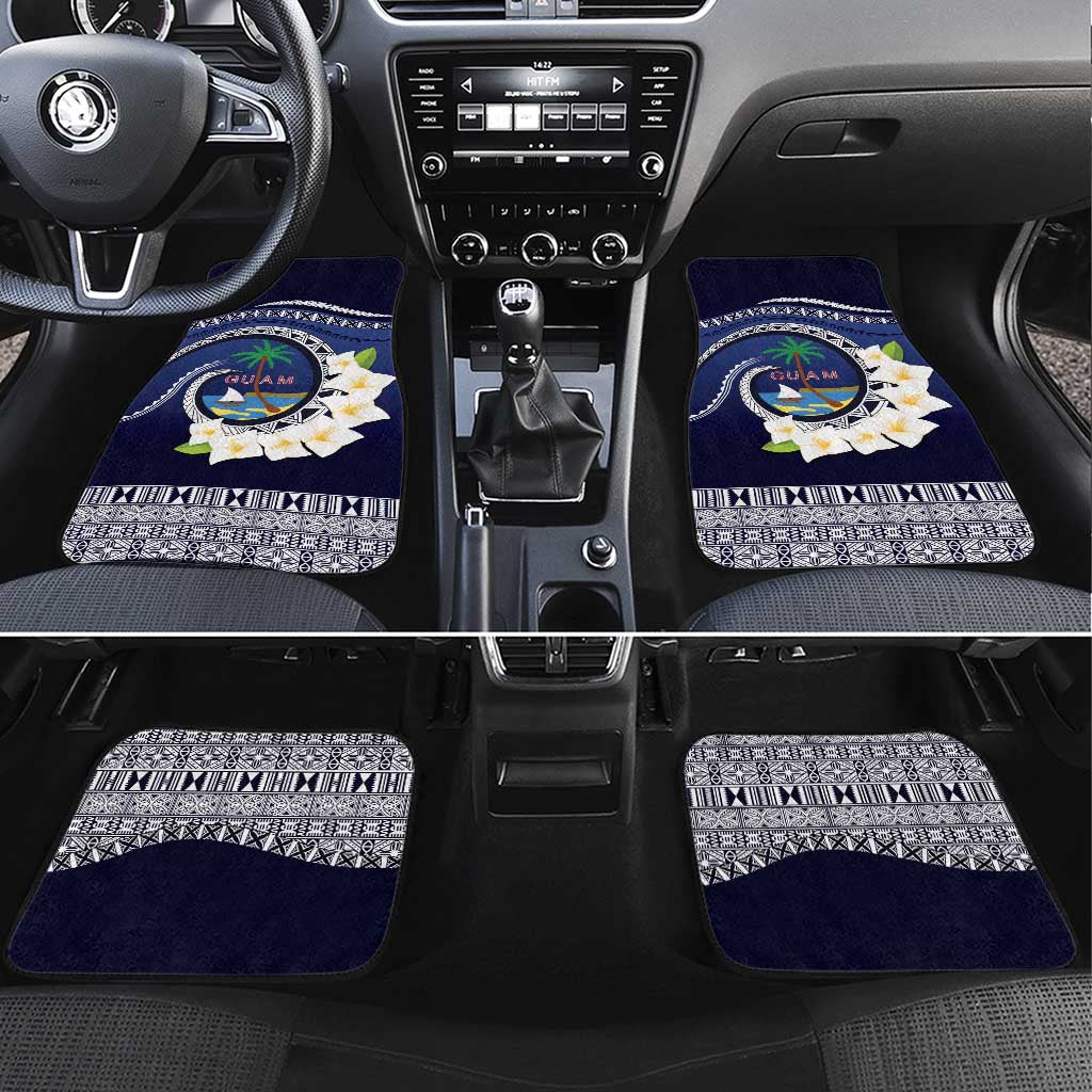 Hafai Adai Guam Guasalis Car Mats Polynesian Tribal Pattern LT9 Set 4pcs Blue - Polynesian Pride