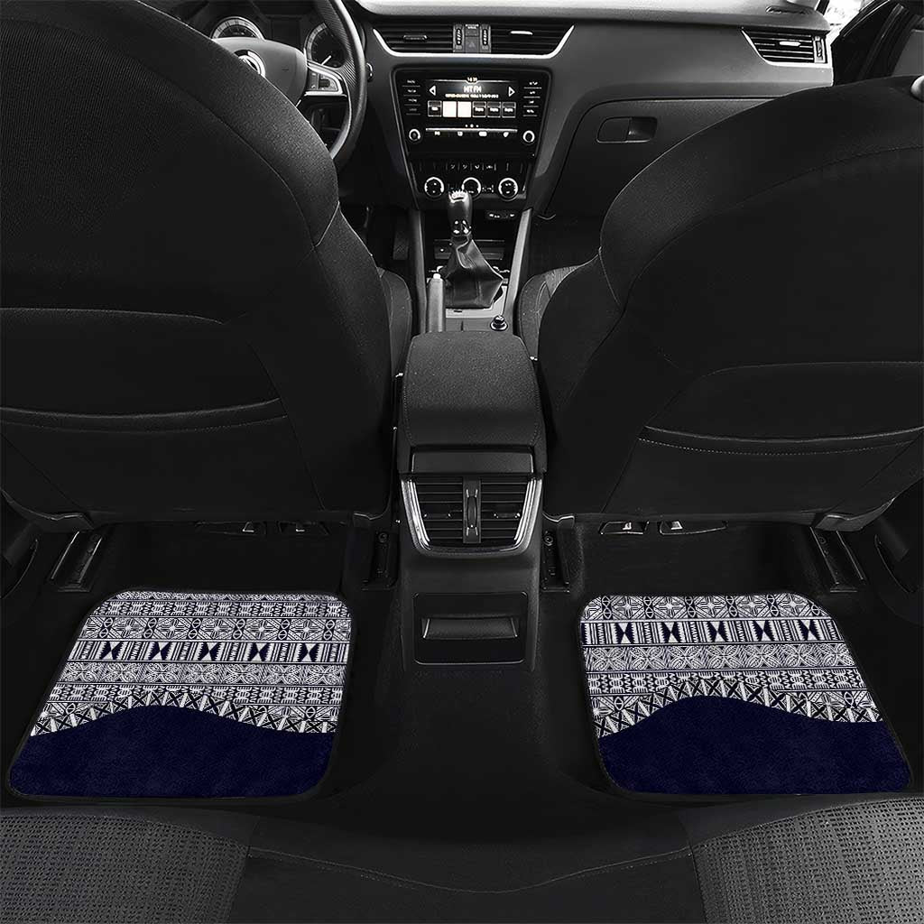 Hafai Adai Guam Guasalis Car Mats Polynesian Tribal Pattern LT9 Set 2pcs - Back Blue - Polynesian Pride