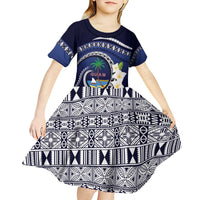 Hafai Adai Guam Guasalis Kid Short Sleeve Dress Polynesian Tribal Pattern LT9 - Polynesian Pride