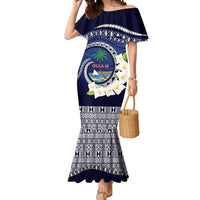 Hafai Adai Guam Guasalis Mermaid Dress Polynesian Tribal Pattern LT9 Women Blue - Polynesian Pride