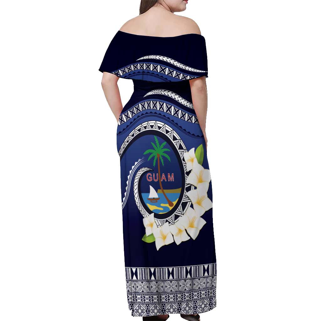 Hafai Adai Guam Guasalis Off Shoulder Maxi Dress Polynesian Tribal Pattern LT9 - Polynesian Pride