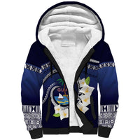 Hafai Adai Guam Guasalis Sherpa Hoodie Polynesian Tribal Pattern LT9 Unisex Blue - Polynesian Pride