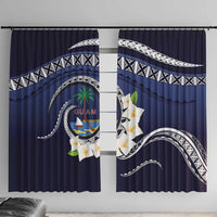 Hafai Adai Guam Guasalis Window Curtain Polynesian Tribal Pattern LT9 With Hooks Blue - Polynesian Pride