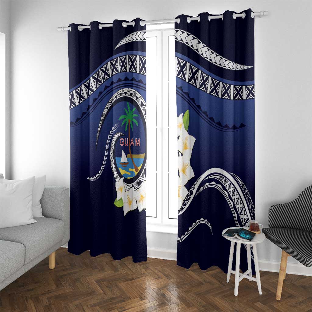 Hafai Adai Guam Guasalis Window Curtain Polynesian Tribal Pattern LT9 With Grommets Blue - Polynesian Pride
