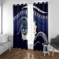 Hafai Adai Guam Guasalis Window Curtain Polynesian Tribal Pattern LT9 With Grommets Blue - Polynesian Pride