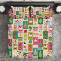 Mele Kalikimaka Hawaii Christmas Bedding Set Funny Santan Hippie Style LT9 Beige - Polynesian Pride