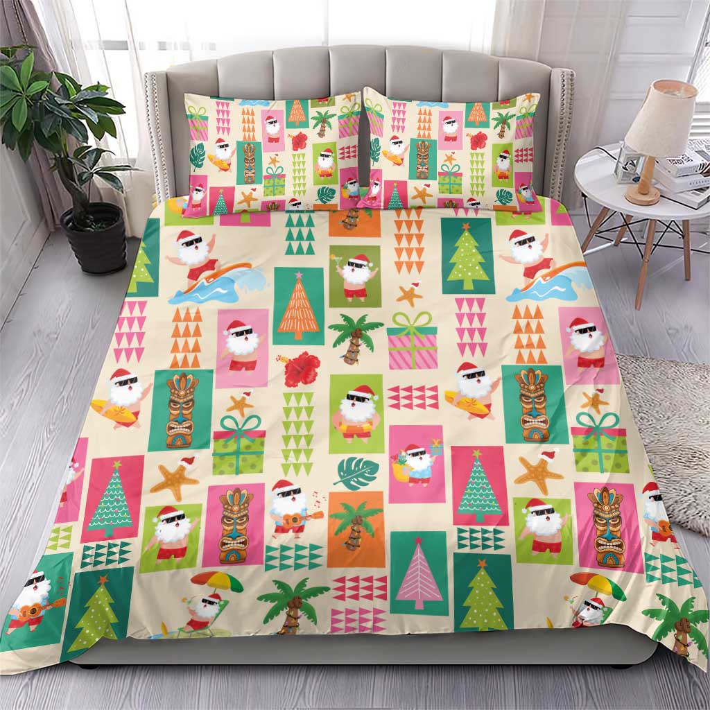 Mele Kalikimaka Hawaii Christmas Bedding Set Funny Santan Hippie Style LT9 - Polynesian Pride