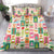 Mele Kalikimaka Hawaii Christmas Bedding Set Funny Santan Hippie Style