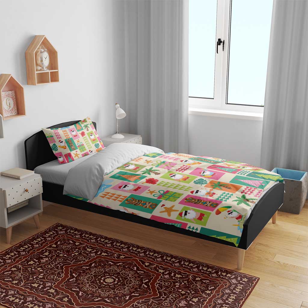 Mele Kalikimaka Hawaii Christmas Bedding Set Funny Santan Hippie Style LT9 - Polynesian Pride