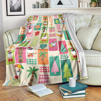 Mele Kalikimaka Hawaii Christmas Blanket Funny Santan Hippie Style LT9 Beige - Polynesian Pride