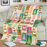 Mele Kalikimaka Hawaii Christmas Blanket Funny Santan Hippie Style LT9 - Polynesian Pride