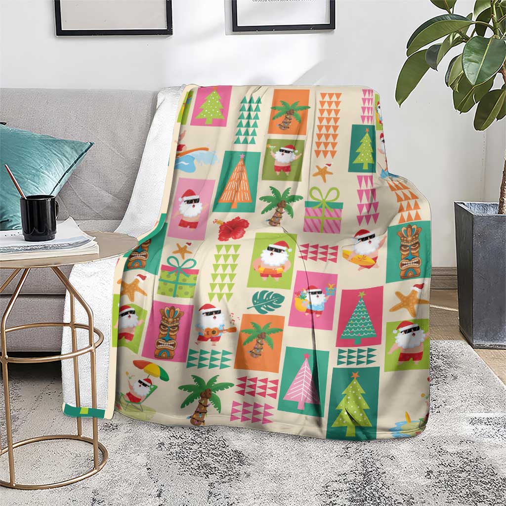Mele Kalikimaka Hawaii Christmas Blanket Funny Santan Hippie Style LT9 - Polynesian Pride