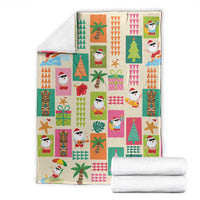 Mele Kalikimaka Hawaii Christmas Blanket Funny Santan Hippie Style LT9 - Polynesian Pride