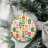 Mele Kalikimaka Hawaii Christmas Ceramic Ornament Funny Santan Hippie Style LT9 - Polynesian Pride