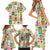 Mele Kalikimaka Hawaii Christmas Family Matching Short Sleeve Bodycon Dress and Hawaiian Shirt Funny Santan Hippie Style