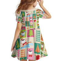 Mele Kalikimaka Hawaii Christmas Kid Short Sleeve Dress Funny Santan Hippie Style LT9 - Polynesian Pride