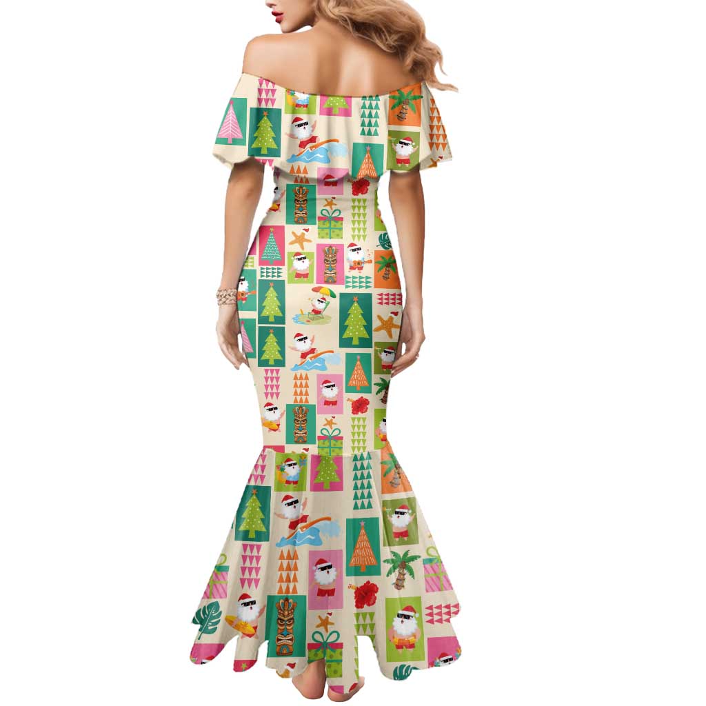 hippie christmas dress Mele Kalikimaka Hawaii Mermaid Funny Santan Sty Always Celebrating Sequin Mini