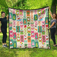 Mele Kalikimaka Hawaii Christmas Quilt Funny Santan Hippie Style LT9 - Polynesian Pride