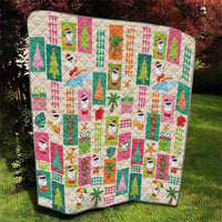 Mele Kalikimaka Hawaii Christmas Quilt Funny Santan Hippie Style LT9 - Polynesian Pride