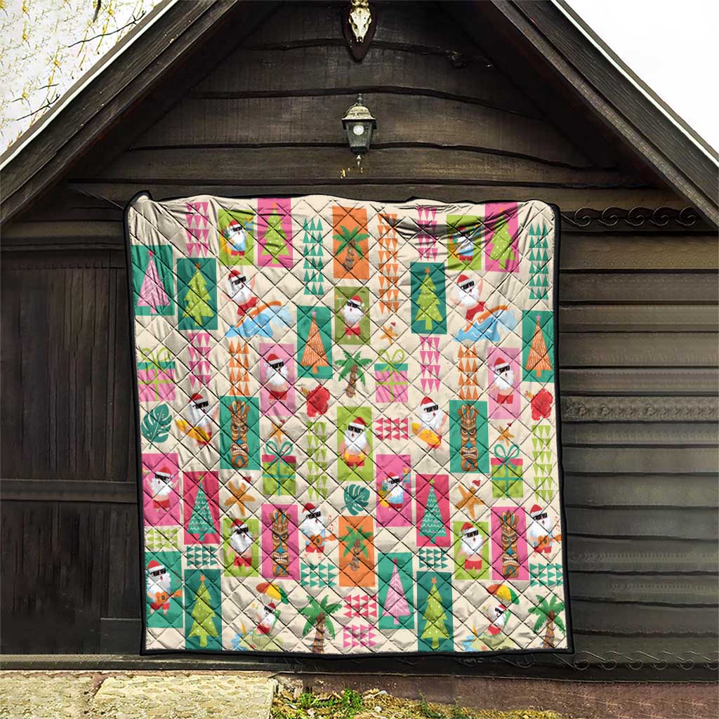 Mele Kalikimaka Hawaii Christmas Quilt Funny Santan Hippie Style LT9 - Polynesian Pride