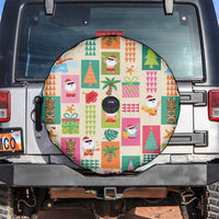 Mele Kalikimaka Hawaii Christmas Spare Tire Cover Funny Santan Hippie Style LT9 Beige - Polynesian Pride