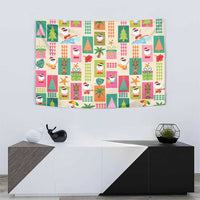 Mele Kalikimaka Hawaii Christmas Tapestry Funny Santan Hippie Style LT9 - Polynesian Pride