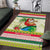 Mele Kalikimaka Hawaii Christmas Area Rug Surfing Santa with Polynesian Tribal