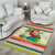 Mele Kalikimaka Hawaii Christmas Area Rug Surfing Santa with Polynesian Tribal