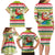 Mele Kalikimaka Hawaii Christmas Family Matching Long Sleeve Bodycon Dress and Hawaiian Shirt Surfing Santa with Polynesian Tribal