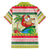 Mele Kalikimaka Hawaii Christmas Family Matching Long Sleeve Bodycon Dress and Hawaiian Shirt Surfing Santa with Polynesian Tribal