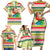 Mele Kalikimaka Hawaii Christmas Family Matching Short Sleeve Bodycon Dress and Hawaiian Shirt Surfing Santa with Polynesian Tribal