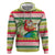 Mele Kalikimaka Hawaii Christmas Hoodie Surfing Santa with Polynesian Tribal