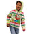 Mele Kalikimaka Hawaii Christmas Kid Hoodie Surfing Santa with Polynesian Tribal