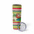 Mele Kalikimaka Hawaii Christmas Skinny Tumbler Surfing Santa with Polynesian Tribal