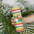 Mele Kalikimaka Hawaii Christmas Skinny Tumbler Surfing Santa with Polynesian Tribal