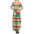 Mele Kalikimaka Hawaii Christmas Summer Maxi Dress Surfing Santa with Polynesian Tribal