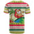 Mele Kalikimaka Hawaii Christmas T Shirt Surfing Santa with Polynesian Tribal