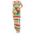 Mele Kalikimaka Hawaii Christmas Tank Maxi Dress Surfing Santa with Polynesian Tribal