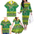 Meri Kiritimiti Cook Islands Christmas Family Matching Off The Shoulder Long Sleeve Dress and Hawaiian Shirt Maroro Flying Fish and White Stars