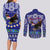 American Samoa Christmas Couples Matching Long Sleeve Bodycon Dress and Long Sleeve Button Shirt Manuia le Kerisimasi Polynesian Tribal LT9 - Polynesian Pride