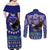 American Samoa Christmas Couples Matching Off Shoulder Maxi Dress and Long Sleeve Button Shirt Manuia le Kerisimasi Polynesian Tribal LT9 - Polynesian Pride