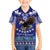 American Samoa Christmas Family Matching Off Shoulder Long Sleeve Dress and Hawaiian Shirt Manuia le Kerisimasi Polynesian Tribal LT9 Son's Shirt Blue - Polynesian Pride