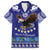 American Samoa Christmas Family Matching Off Shoulder Short Dress and Hawaiian Shirt Manuia le Kerisimasi Polynesian Tribal LT9 Dad's Shirt - Short Sleeve Blue - Polynesian Pride