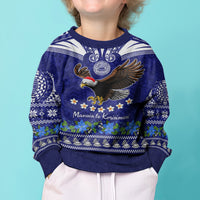Personalised American Samoa Christmas Kid Ugly Christmas Sweater Manuia le Kerisimasi Polynesian Tribal LT9 - Polynesian Pride