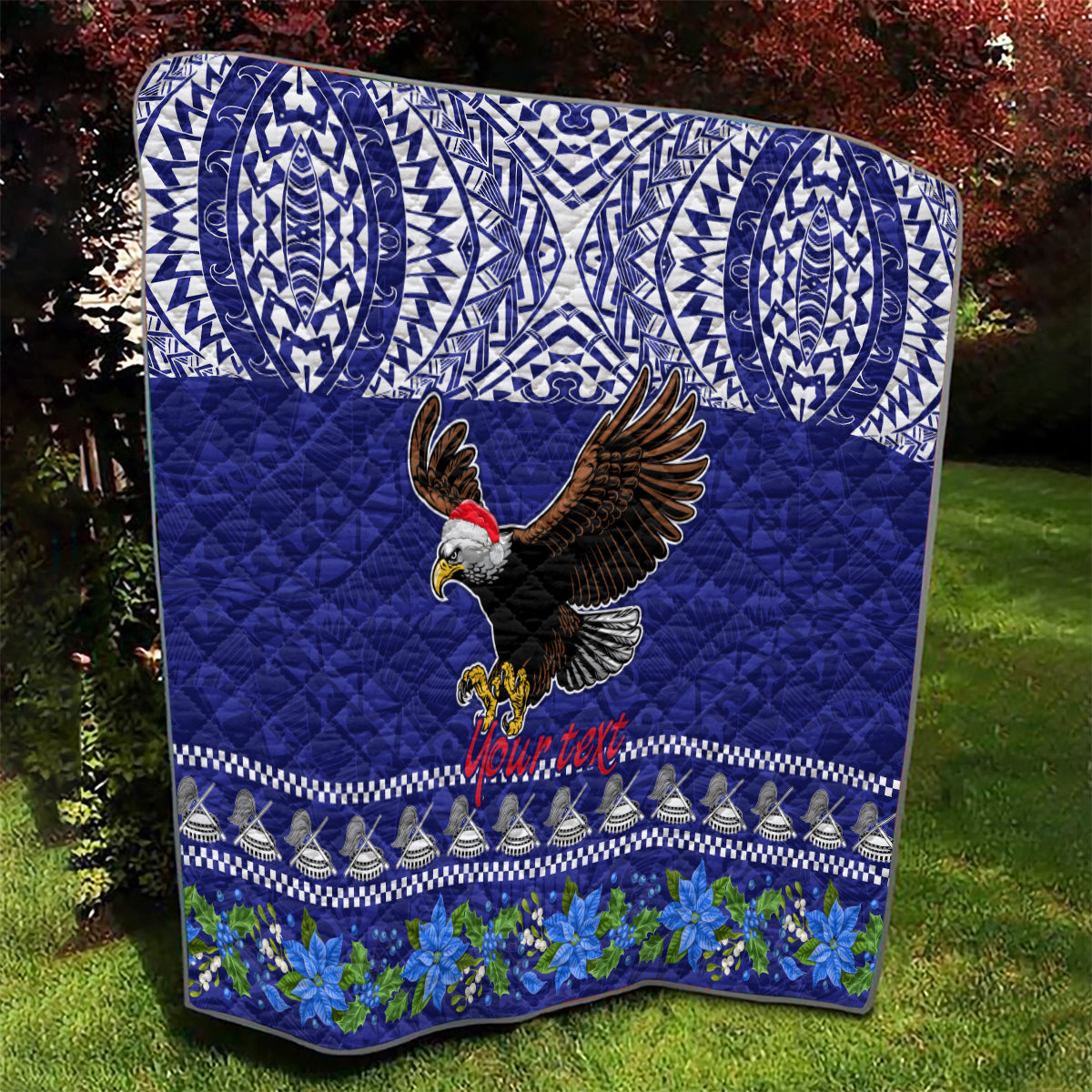 Personalised American Samoa Christmas Quilt Manuia le Kerisimasi Polynesian Tribal LT9 - Polynesian Pride